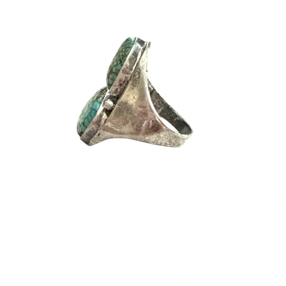 Navajo Silver Nevada Blue Turquoise Ring